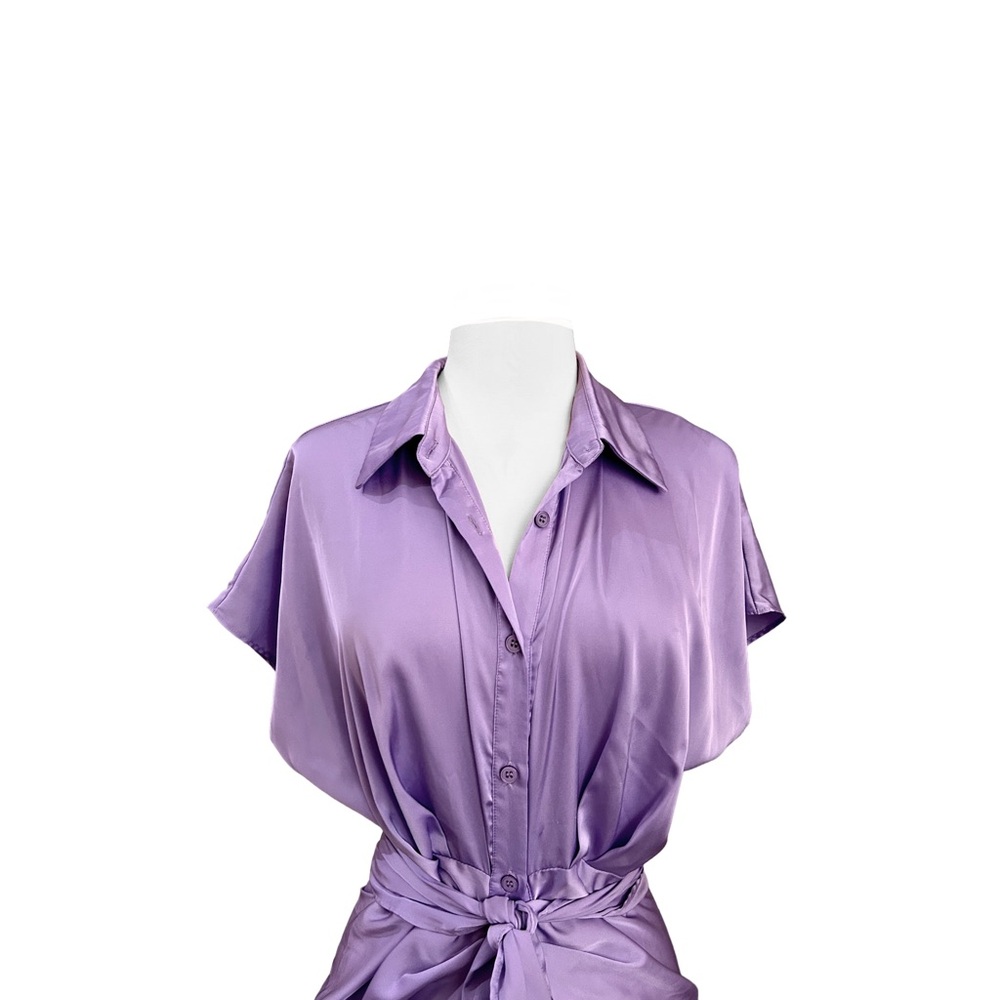 DO+BE Lavender Midi Shirtdress - Picture 4 of 5